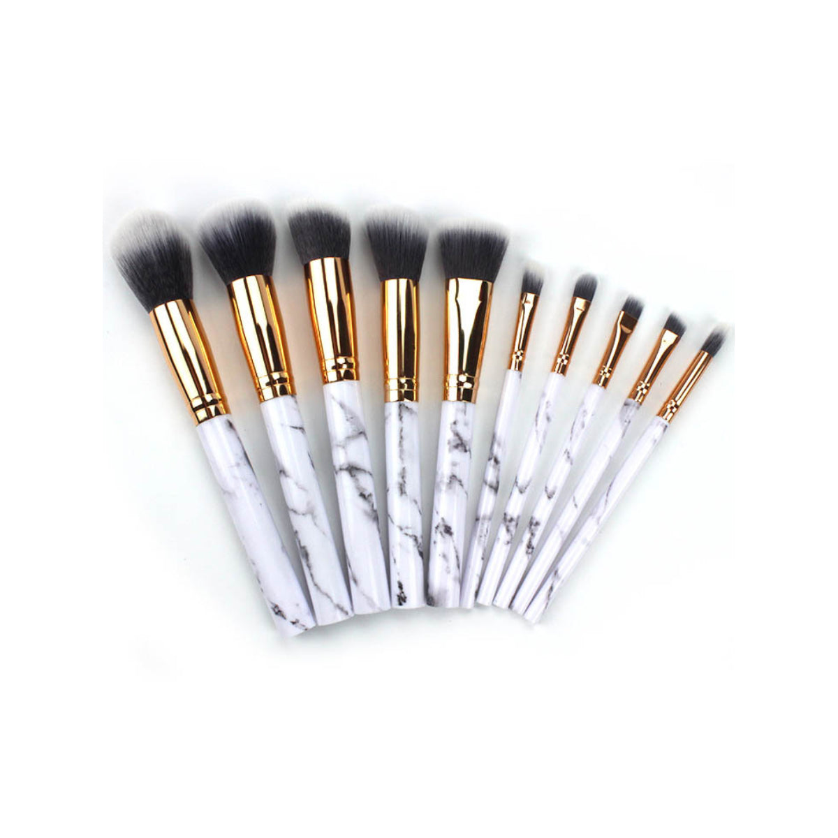 La Canica 10 In 1 Makeup Brush Set With Travel Friendly Container by VistaShops