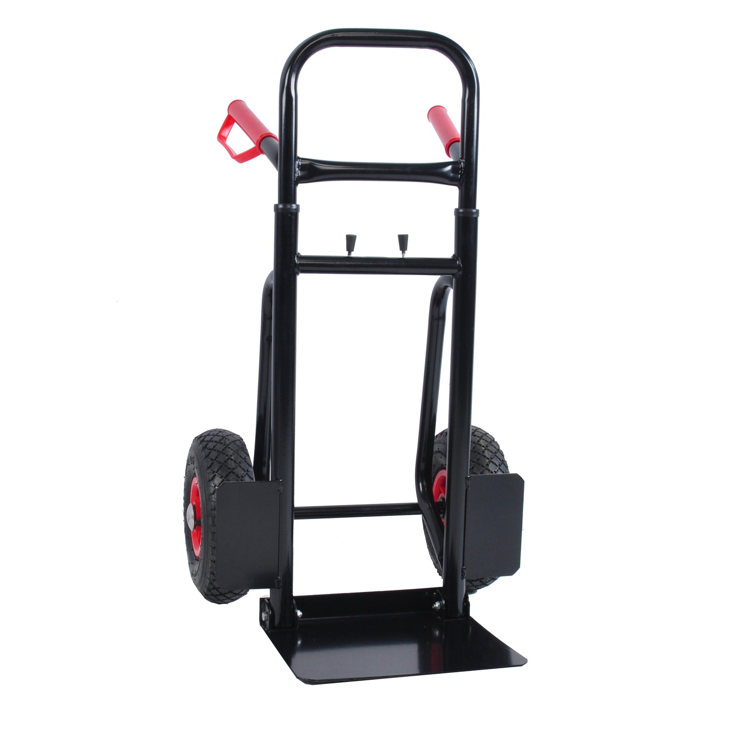 Heavy duty manual truck with double handles 330 lb steel trolley for moving heavy platform truck with 10 "rubber wheels for moving/warehouse/garden/grocery