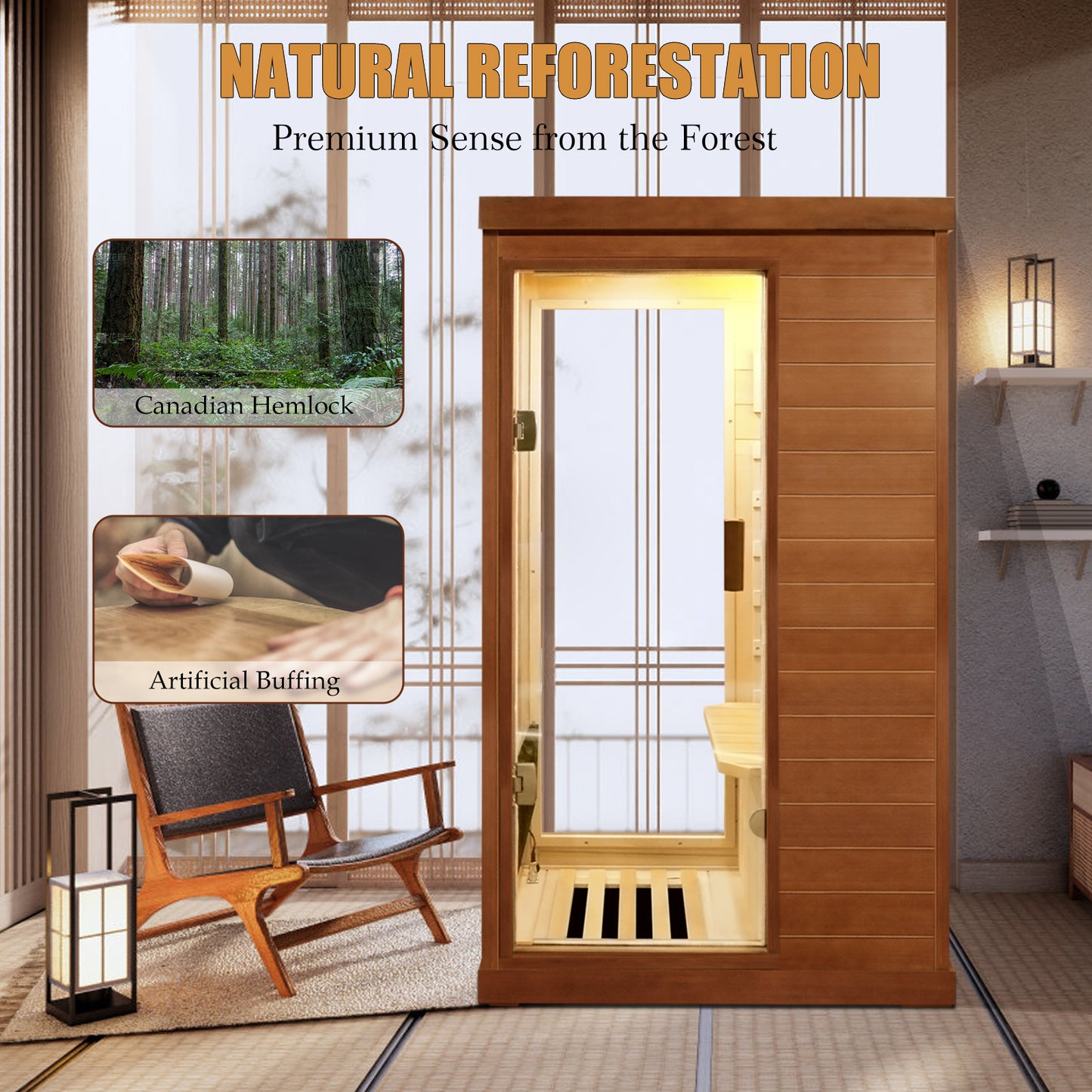 infrared sauna room single room