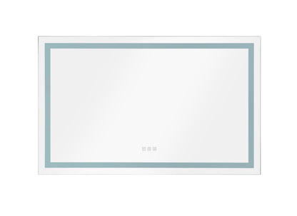 LED Lighted Illuminated Bathroom Vanity Wall Mirror with with Touch Button, Anti Fog