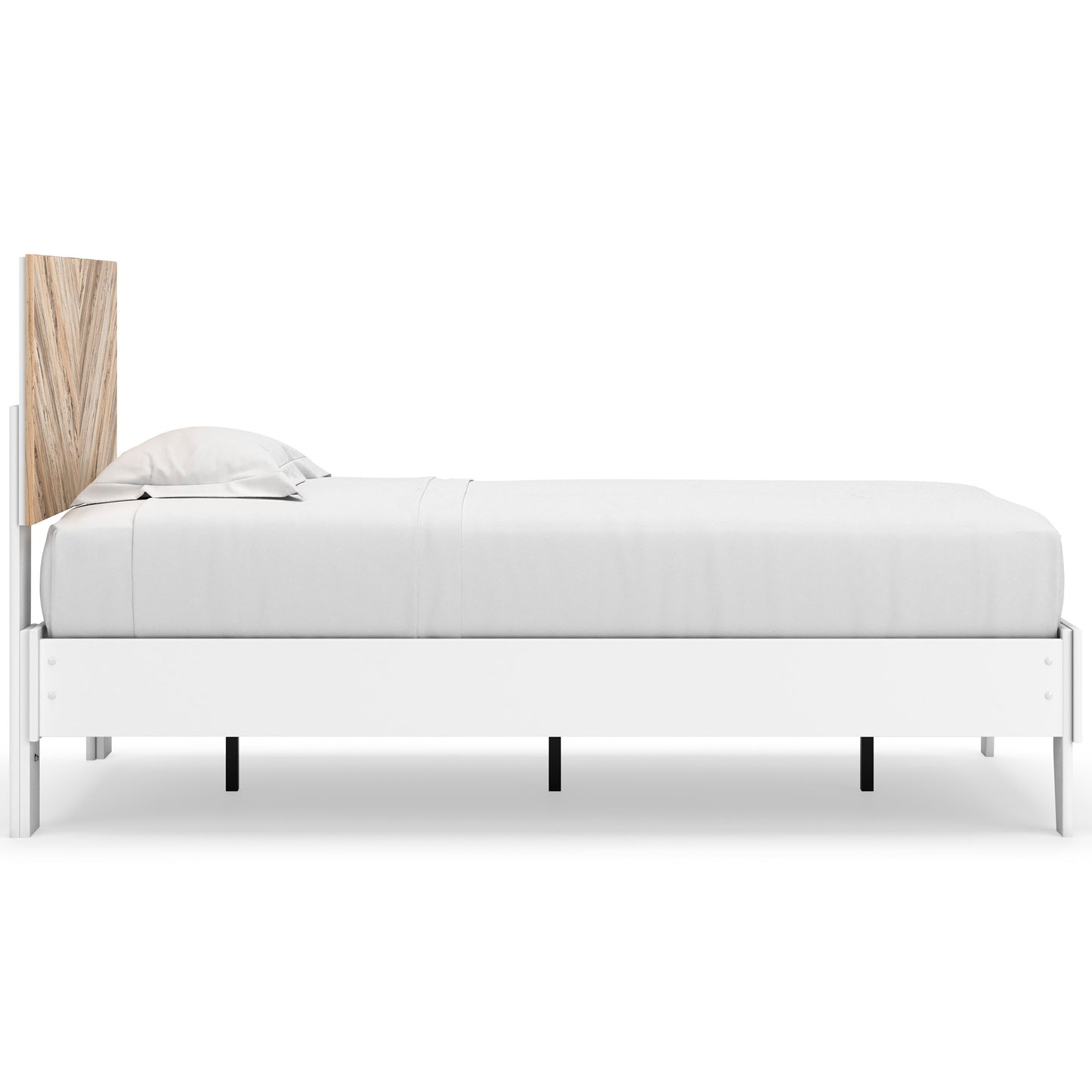 Ashley Piperton Brown/White Contemporary Twin Panel Platform Bed EB1221B3