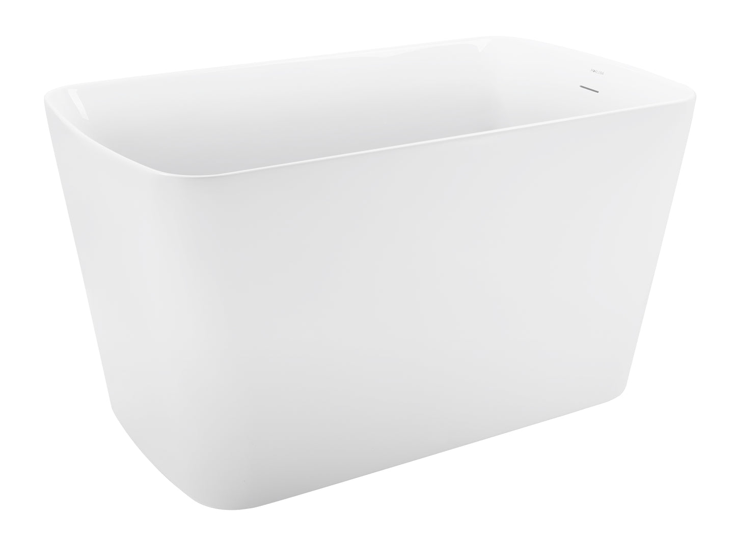 47" 100% Acrylic Freestanding Bathtub，Contemporary Soaking Tub，white bathtub