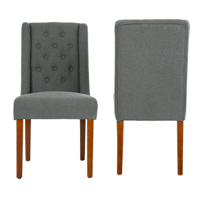 Tufted Parsons Chair  (Set of 2), Gray