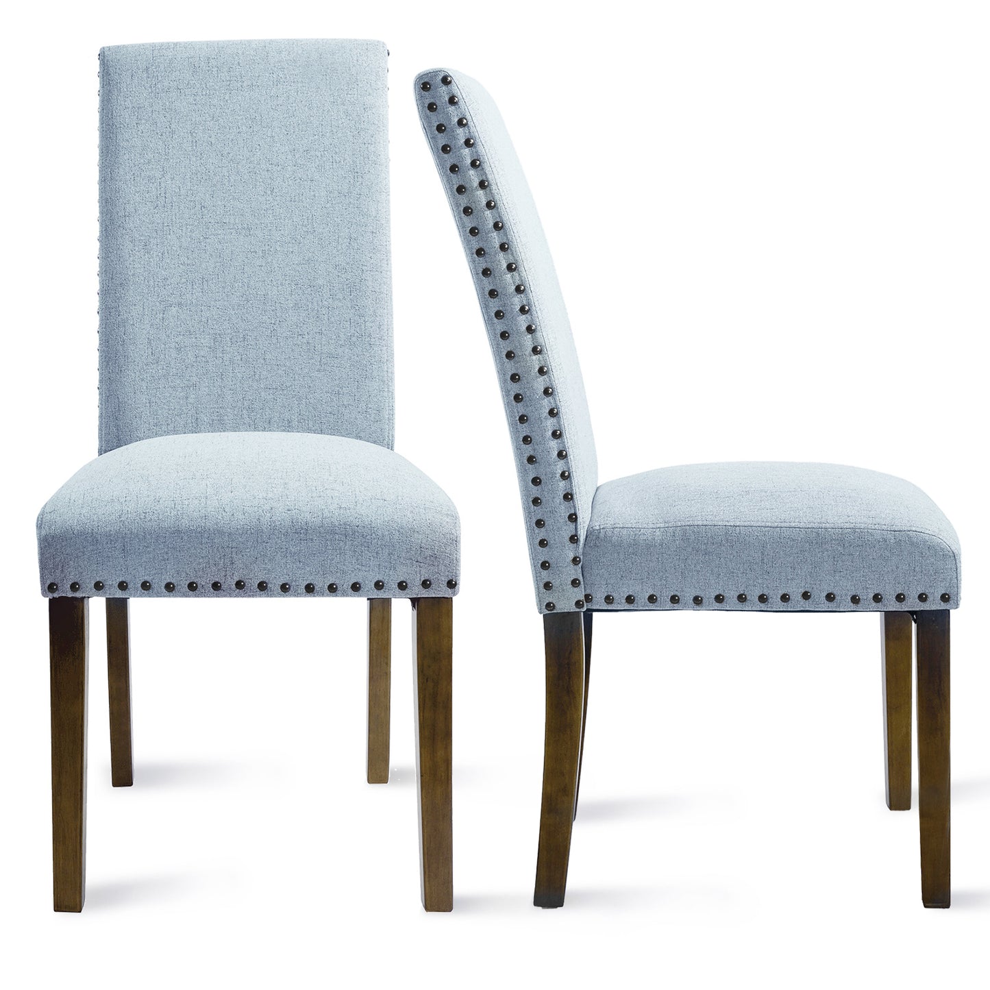 Orisfur. Upholstered Dining Chairs - Dining Chairs Set of 2 Fabric Dining Chairs with Copper Nails