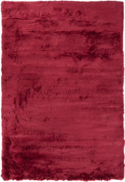 Ruby Faux Fur Area Rug 5x8