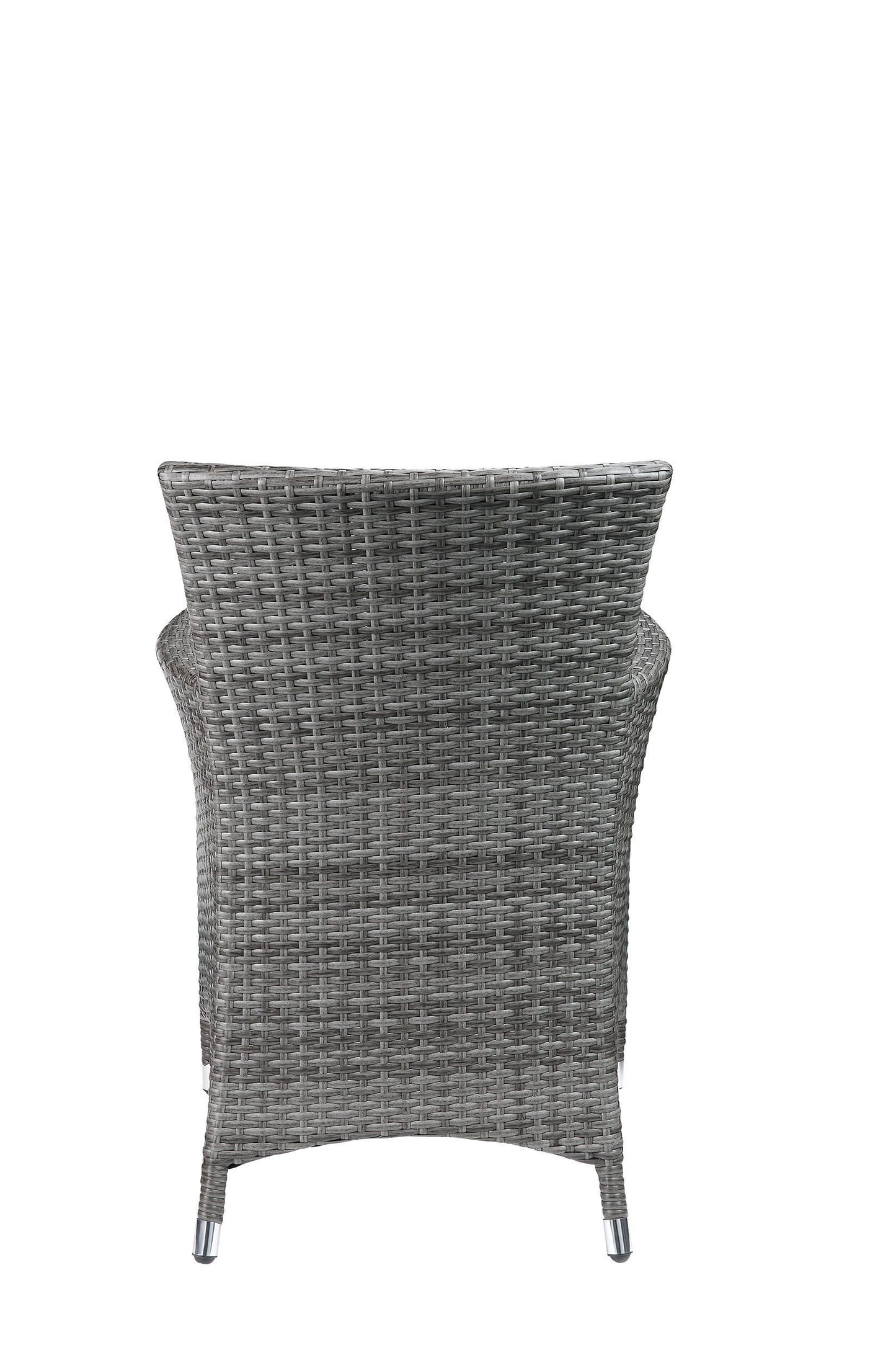 ACME Tashelle Patio Bistro Set (3Pc) in Gray Fabric & Gray Wicker 45000