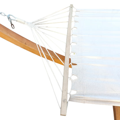 1-Person Hammock with Stand Set for Outside & Inside, Indoor Outdoor Standalone，plywood+canvas