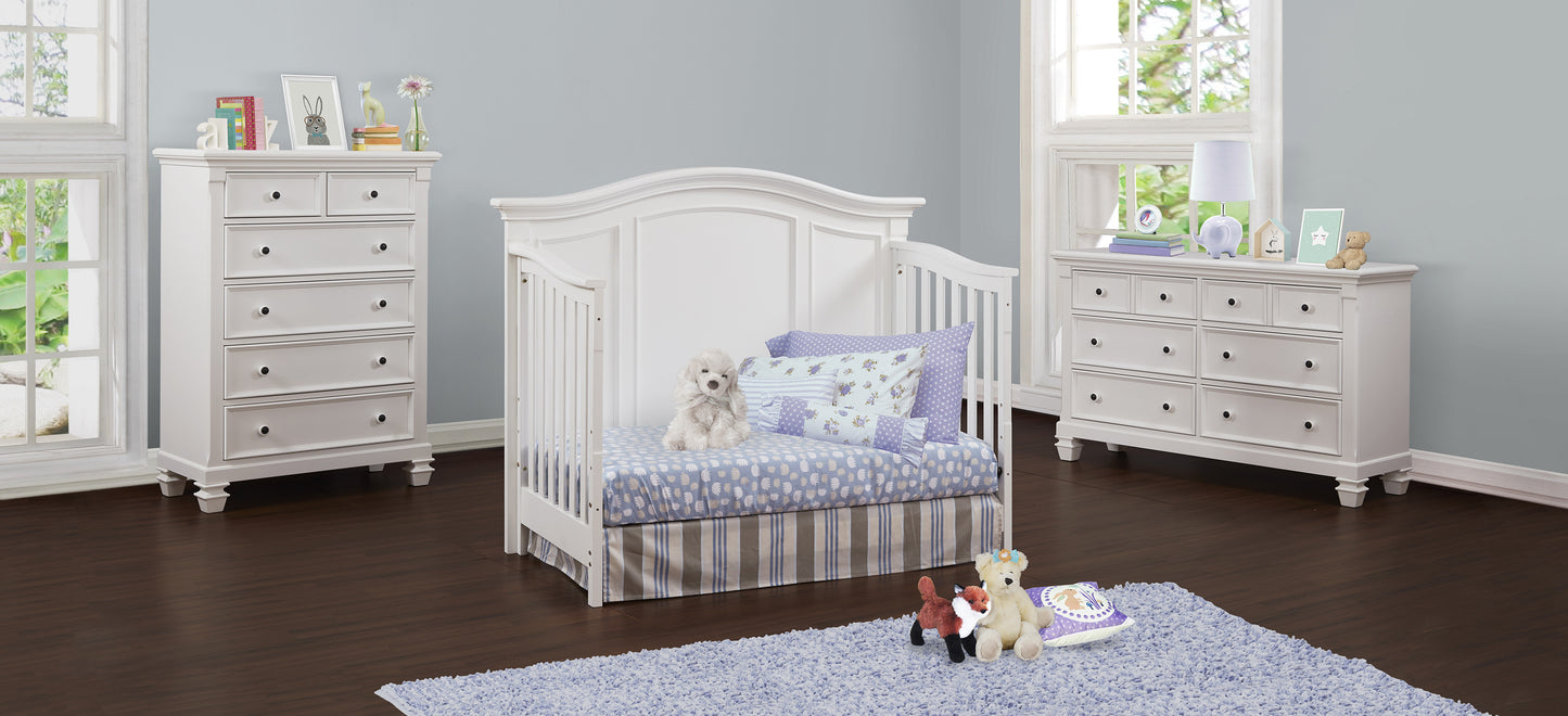 Glendale 4-in-1 Convertible Crib Pure White