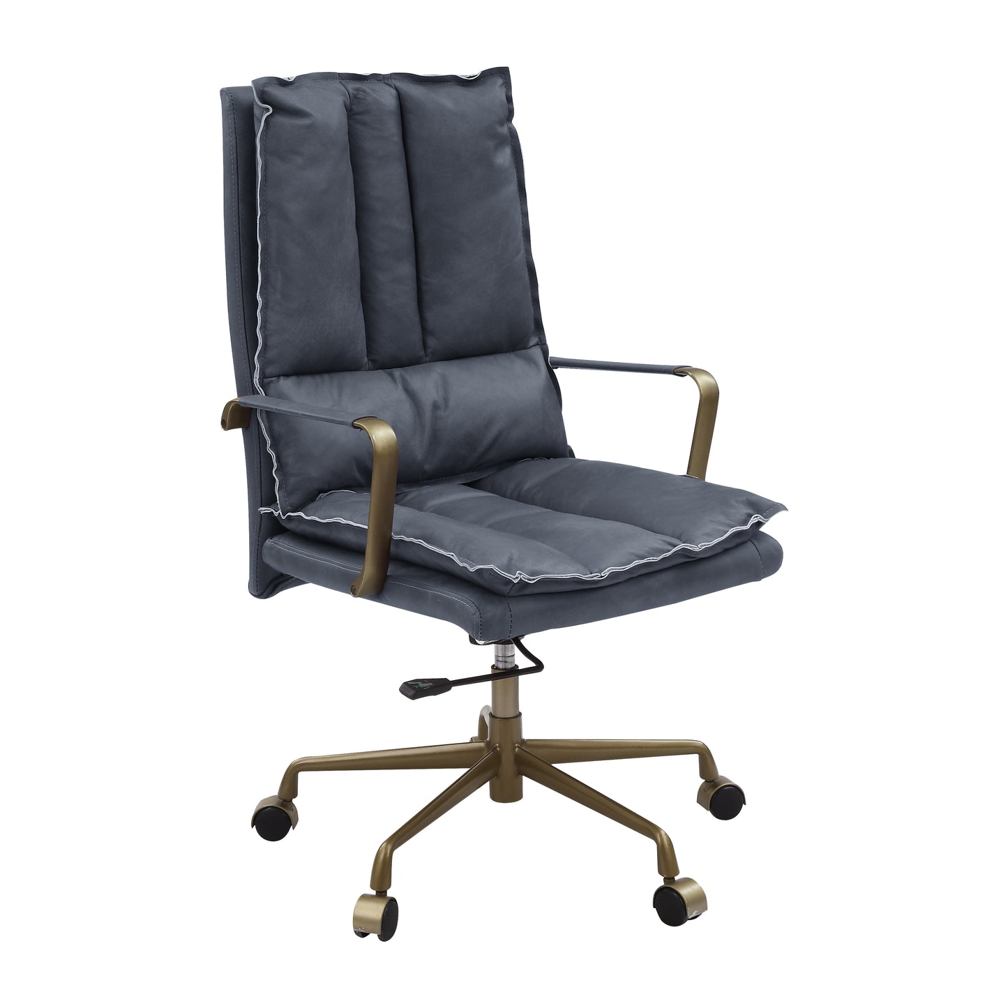 ACME Tinzud Office Chair, Gray Leather 93165