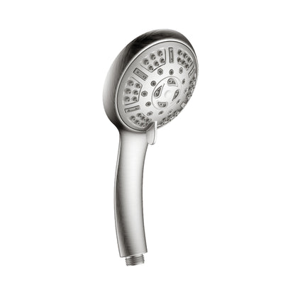 Large Amount of water Multi Function Shower Head - Shower System,  9-Function Hand Shower, Simple Style, Filter Shower, Brushed Nickel