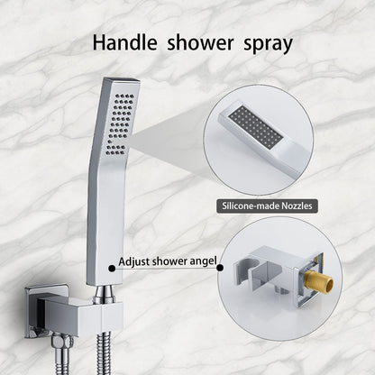 Bath Shower Silver Metal Chrome