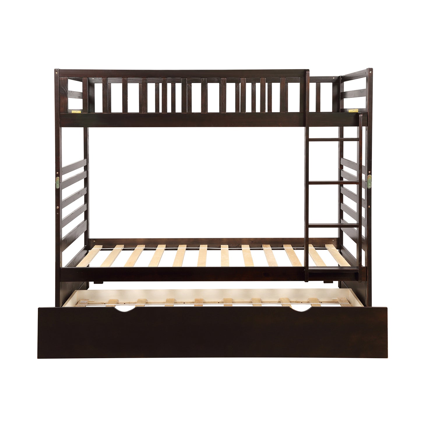 Orisfur. Twin Bunk Beds for Kids with Safety Rail and Movable Trundle bed