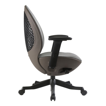 Techni Mobili Deco LUX Executive Office Chair, Taupe