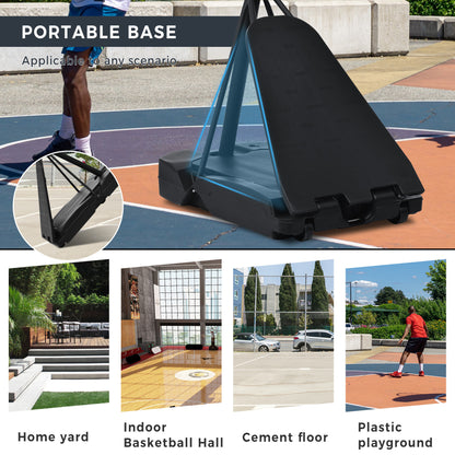 Portable Basketball Hoop Basketball System 8-10ft Height Adjustment for Youth Adults LED Basketball Hoop Lights, Colorful lights, Waterproof，Super Bright to Play at Night Outdoors,Good Gift for Kids