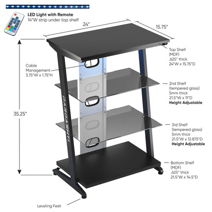 Dardashti Gaming Shelves S1-21 Arctic White