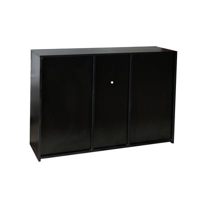 Kitchen Sideboard Cupboard with LED Light, Black High Gloss Dining Room Buffet Storage Cabinet Hallway Living Room TV Stand Unit Display Cabinet with Drawer and 2 Doors