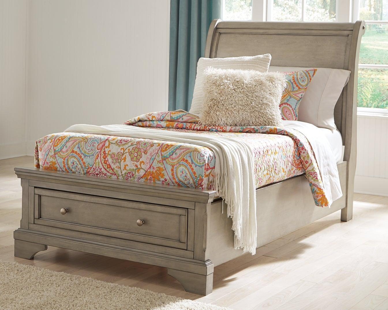 Ashley Lettner Light Gray Casual Twin Sleigh Bed B733B21