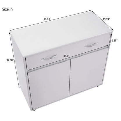 Two Door Side Table-Grey.