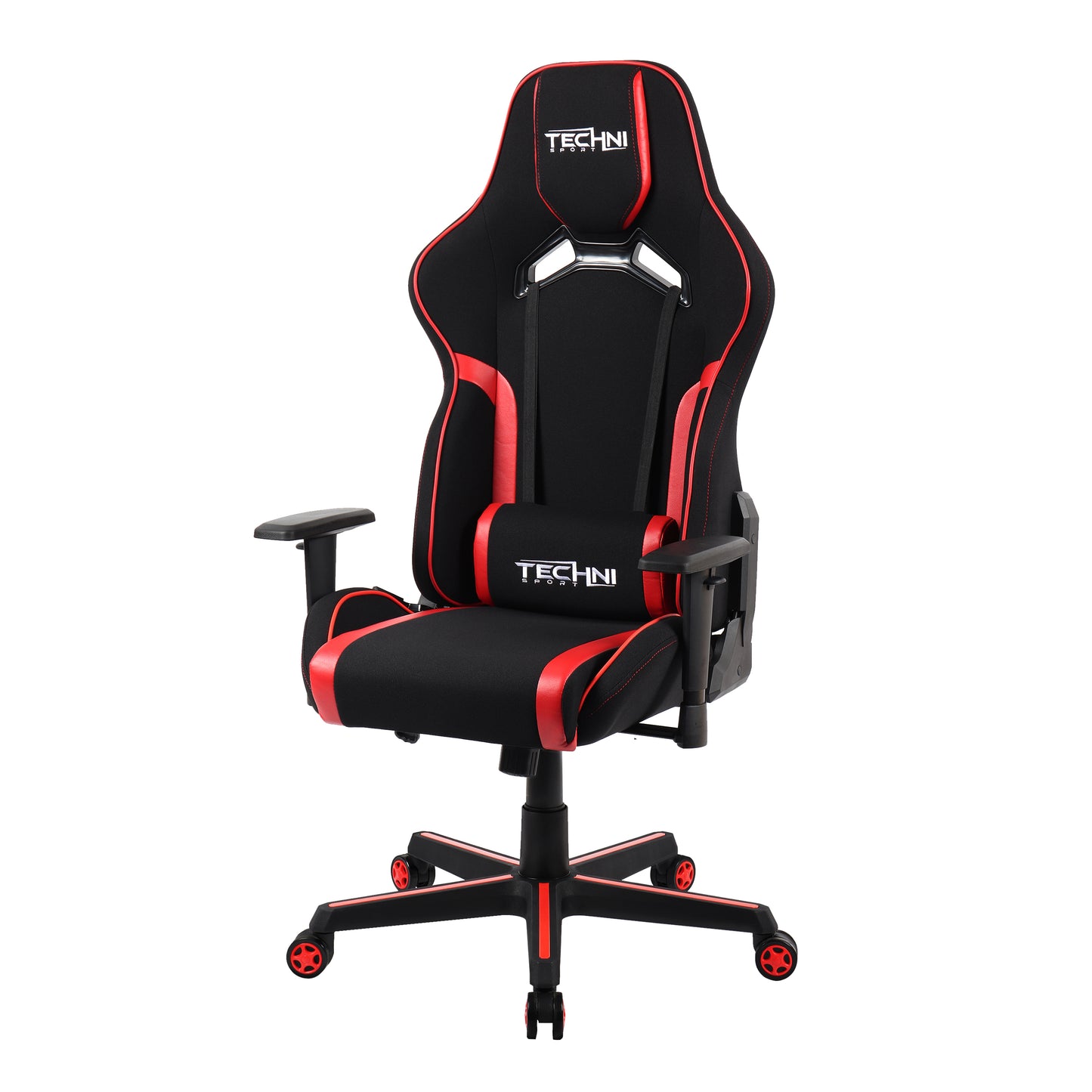 Techni Sport TSF-71 Fabric and PU Office-PC Gaming Chair,Red