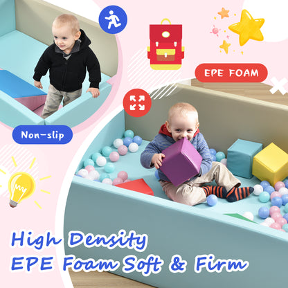 Soft Foam Ball Pit for Toddlers Crawling, 59 x 43 inch Indoor Toy Kids Ball Pool Playpen, Foldable & Portable Easy Clean Babies Soft Ball Pool, Balls NOT Included