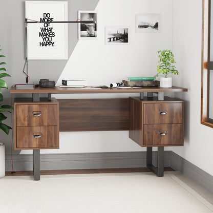 Home Office Computer Desk with 4 drawers