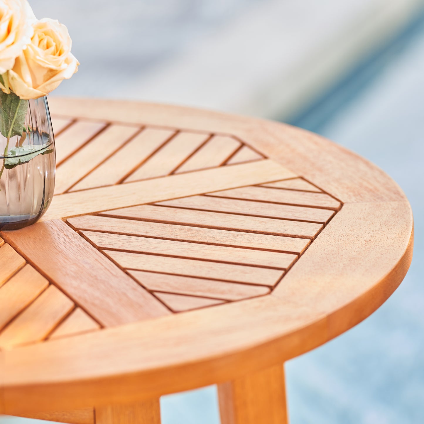 Kapalua Honey Eucalyptus Wooden Outdoor Bar Table