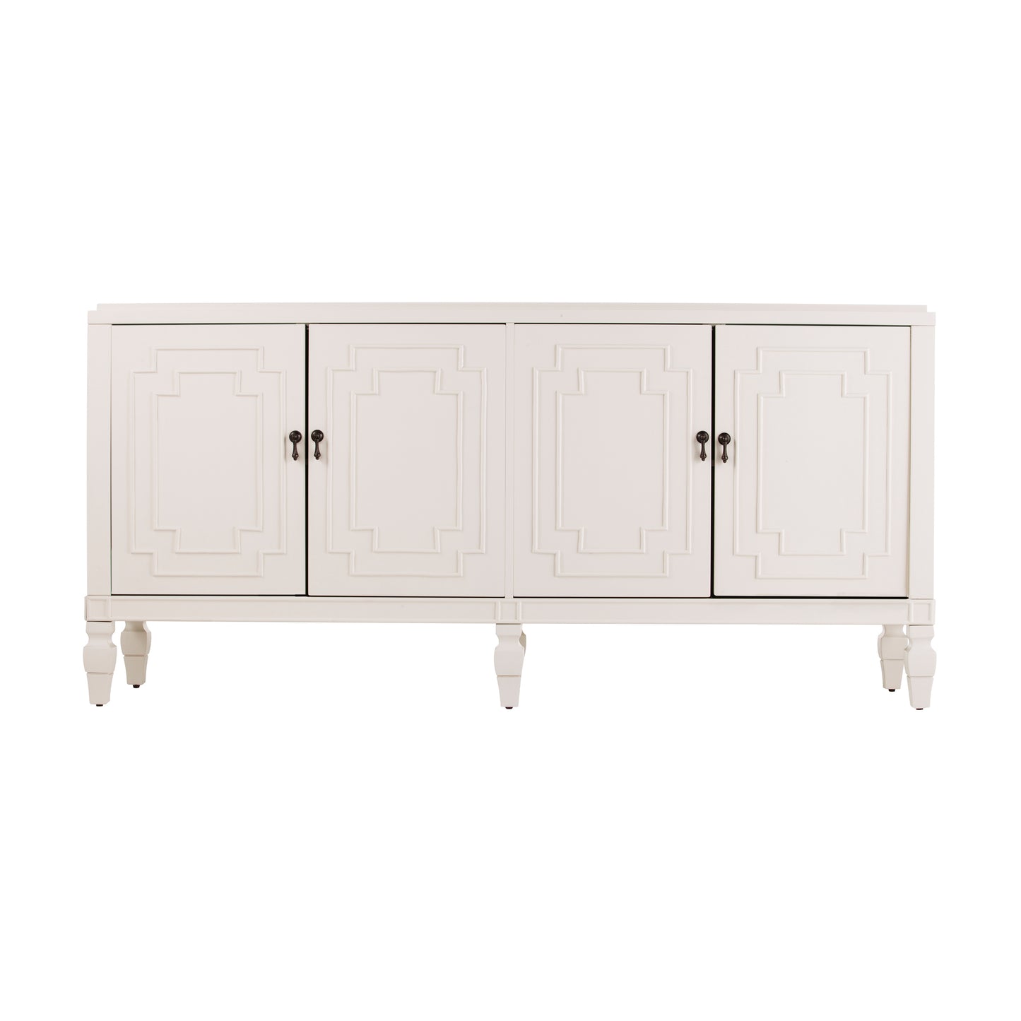 Tropman Antique White Low-Profile Accent Cabinet