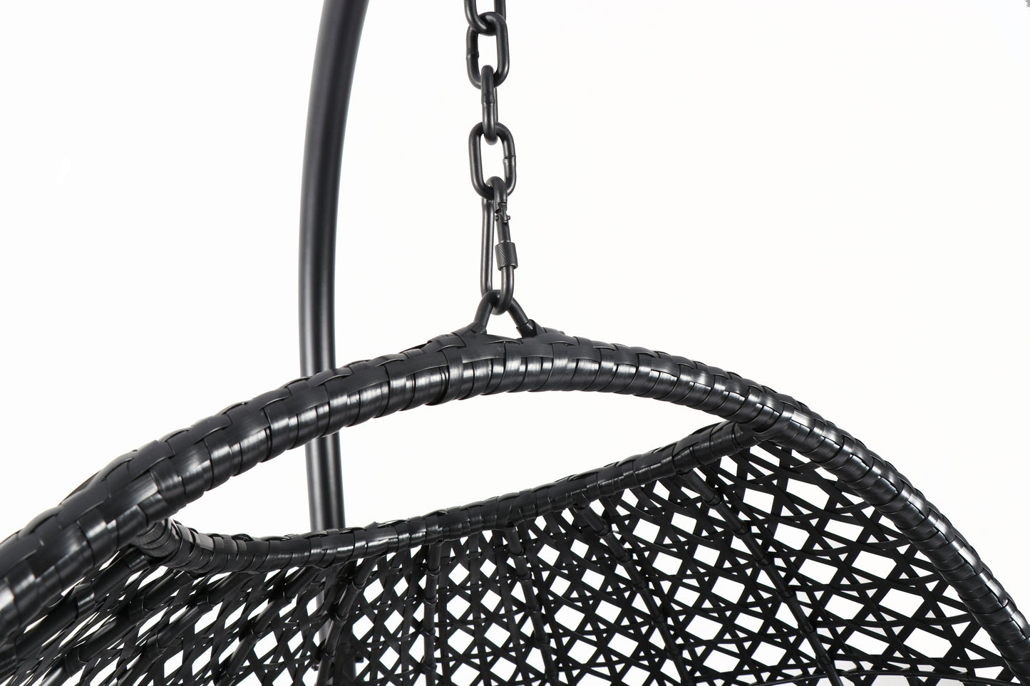 Nest Balcony Hanging Chair, 300 LBS Capacity for Home, 37.4x41.34x76.77 (Grey)