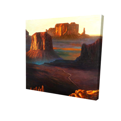 Monument valley tribal park in arizona - 32x32 Print on canvas