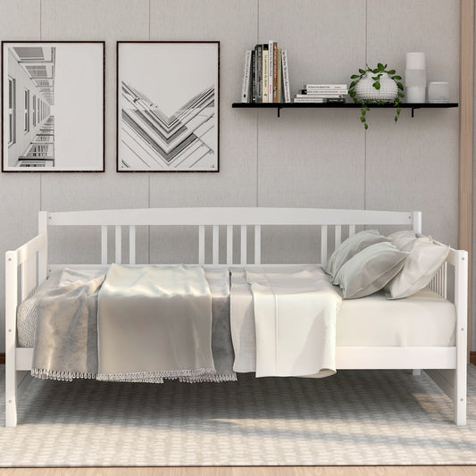 Solid Wood Daybed, Multifunctional, Twin Size, White (Previous SKU: WF190234AAK)