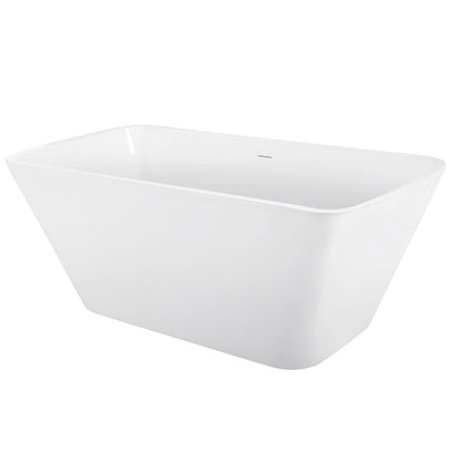 67" 100% Acrylic Freestanding Bathtub，Contemporary Soaking Tub，white Bathtub