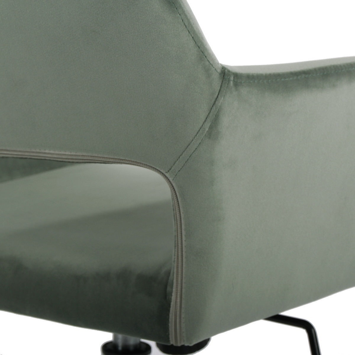 Velvet Upholstered Adjustable Swivel Office Chair, CACTUS