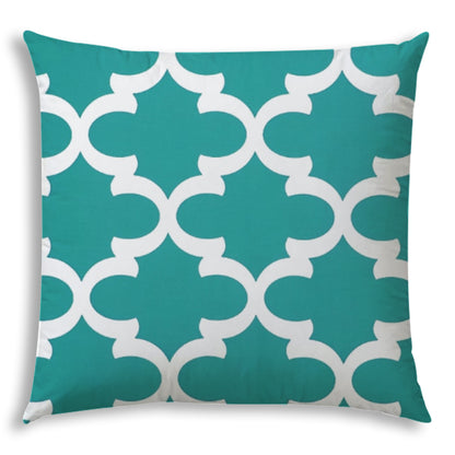 FLANNIGAN Turquoise Jumbo Indoor/Outdoor - Zippered Pillow Cover