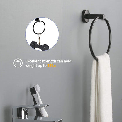 6 Piece Bathroom Towel Rack Set Wall Mount