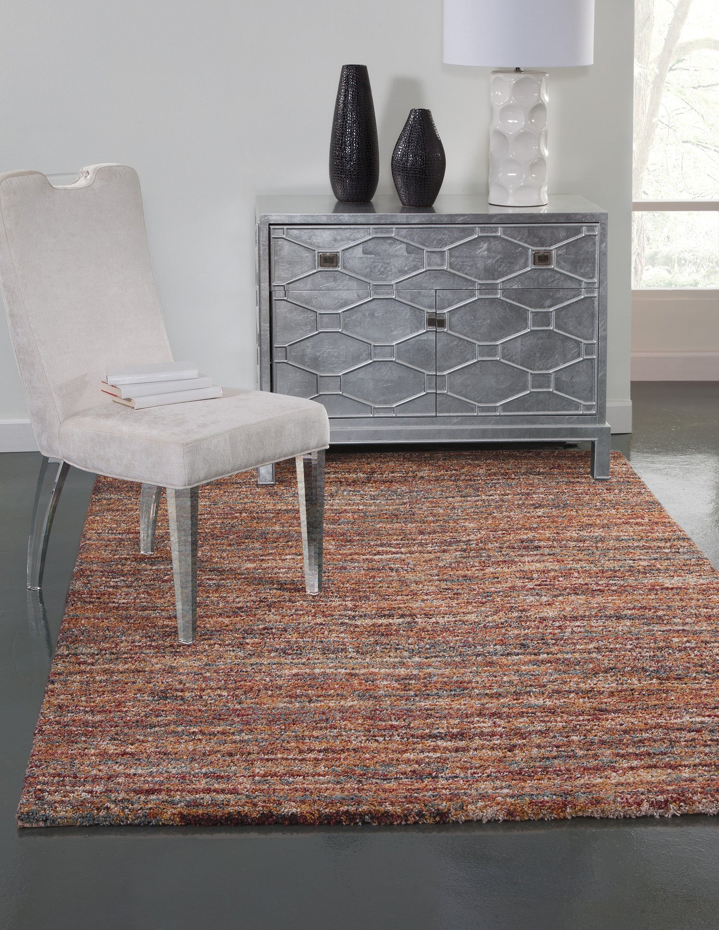 Zira Red/Multi Area Rug 5x8