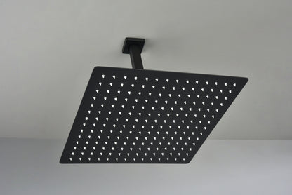 Matte Black  Bathroom Luxury Combo Set Ceiling Mounted Rainfall