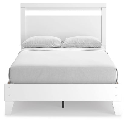 Ashley Flannia White Casual Full Panel Platform Bed EB3477B1