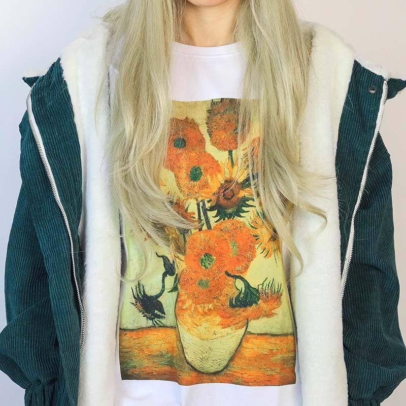 "Van Gogh Sunflowers" Tee by White Market