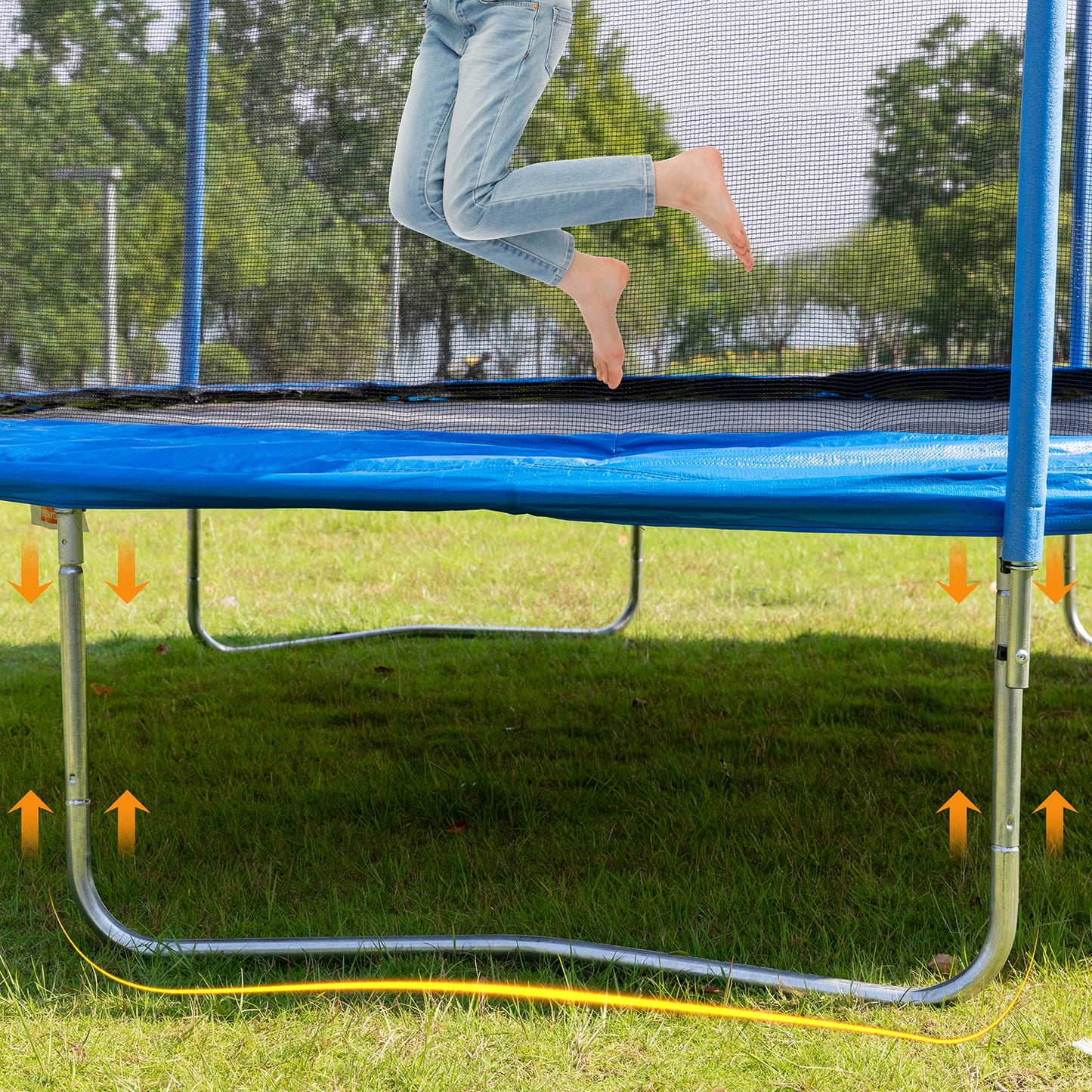 10FT TRAMPOLINE (STEEL TUBE,LADDER)