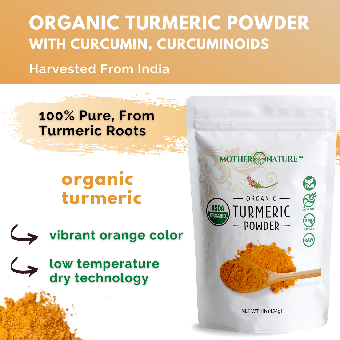 Turmeric Curcumin Powder by Mother Nature Organics