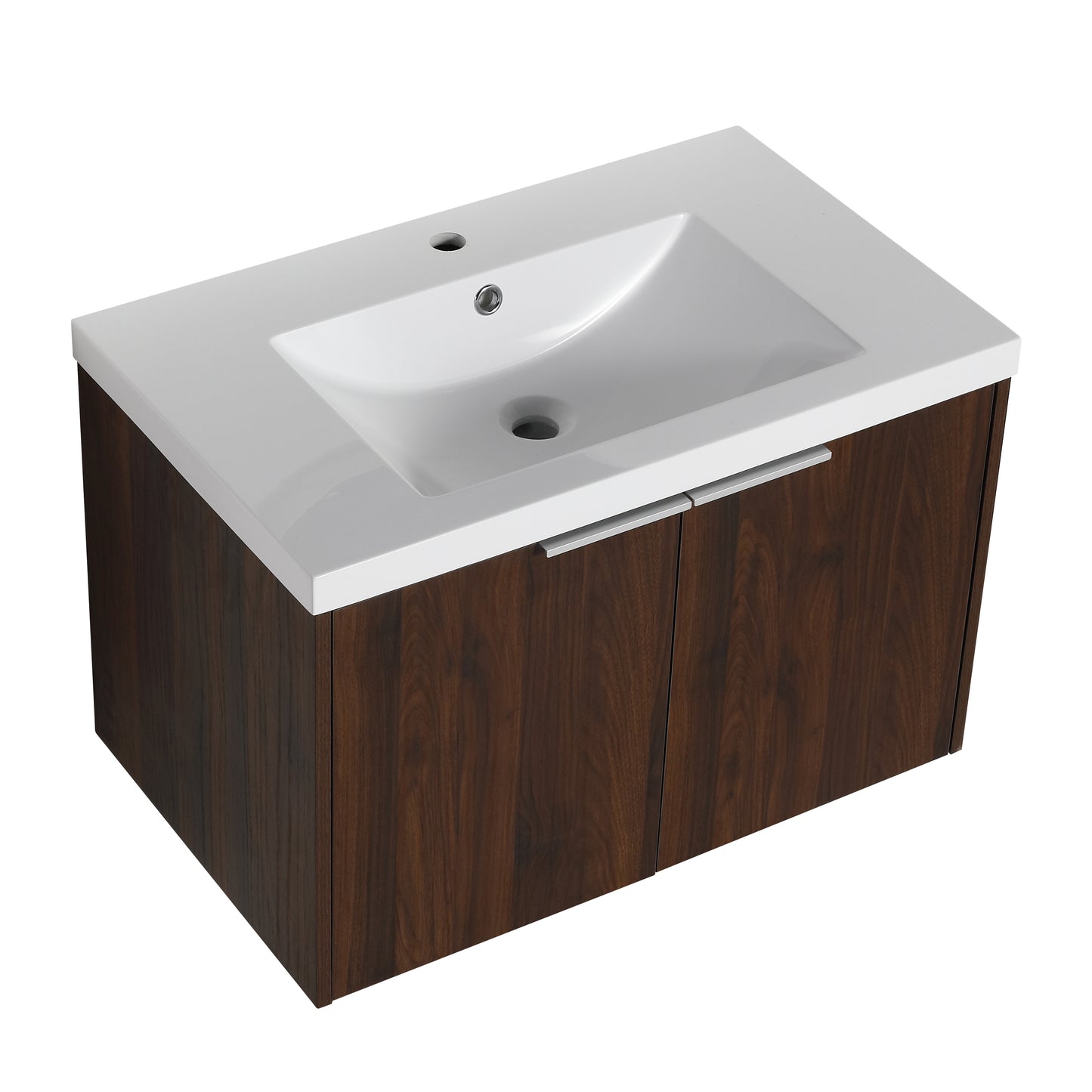 Soft Close Doors Bathroom Vanity With Sink,30 Inch For Small Bathroom,30x18-00630CAW（KD-Packing）