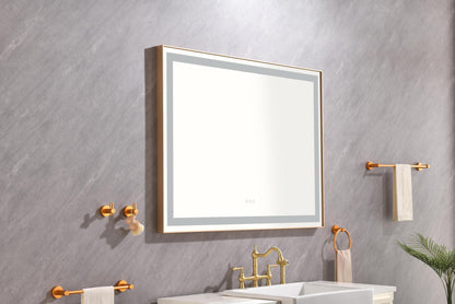 LTL needs to consult the warehouse address48*36 LED Lighted Bathroom Wall Mounted Mirror with High Lumen+Anti-Fog Separately Control