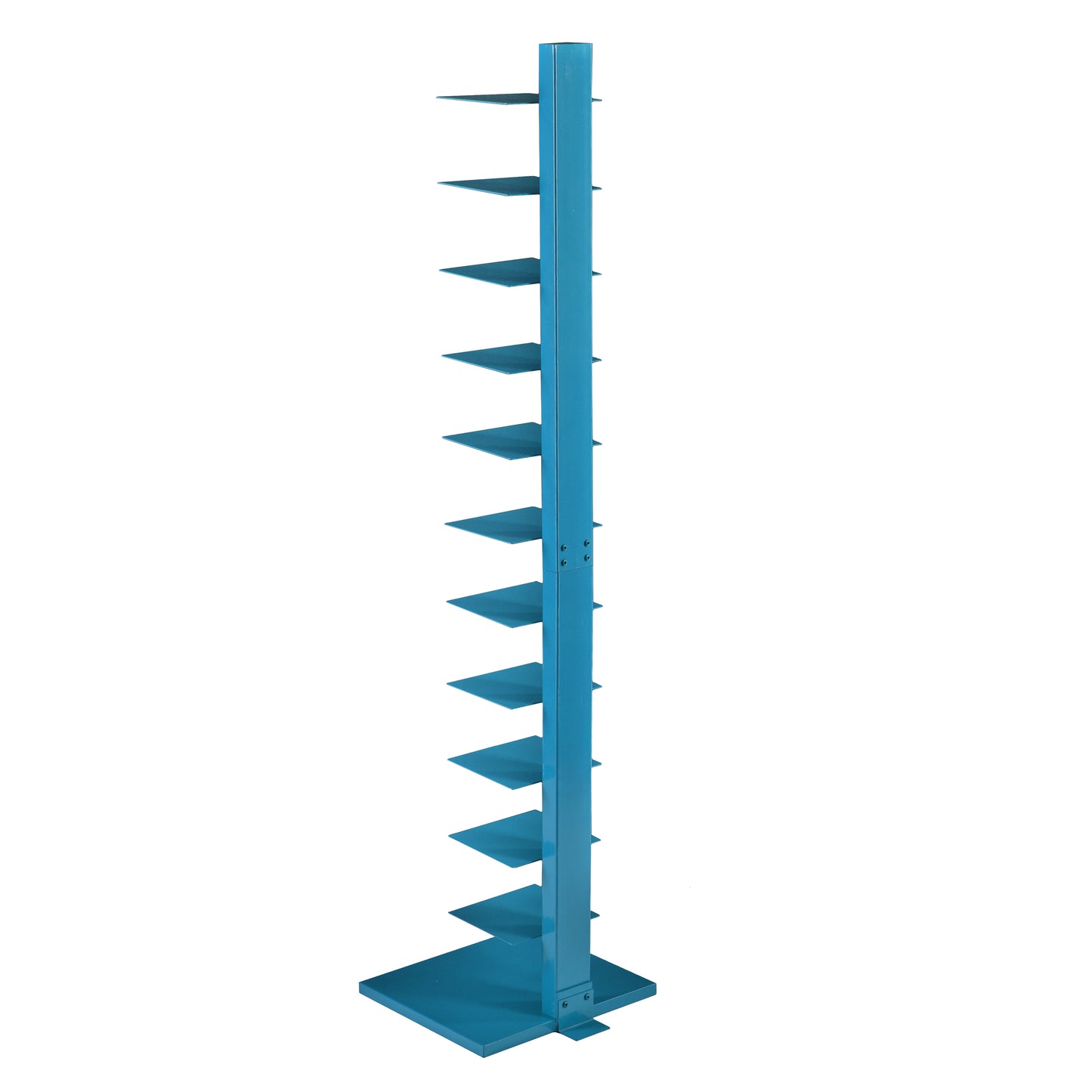 Stewartby Spine Tower Shelf - Bright Cyan