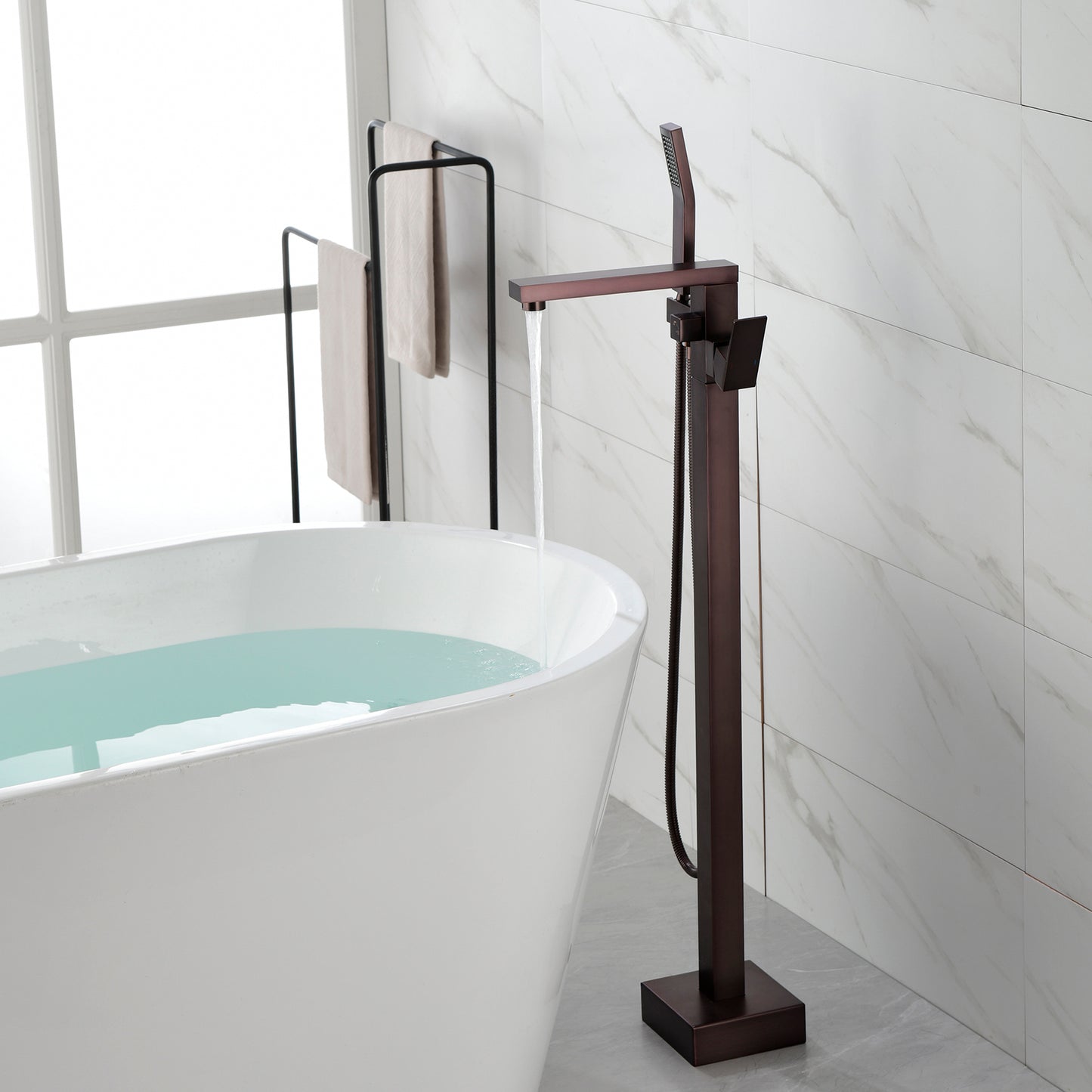 Single Handle Floor Mounted Freestanding Tub Filler