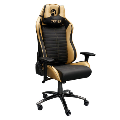 Techni Sport Ergonomic Racing Style Gaming  Chair - Golden