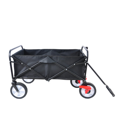 Folding Wagon Garden Shopping Beach Cart (black)