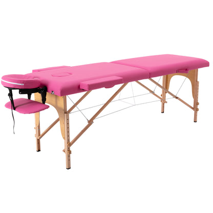 DongHeng Massage Table Portable Massage Bed Lash Bed Facial Table Reiki Table SPA Beds for Esthetician Portable Height Adjustable Carrying Bag & Accessories 2 Section Shop & Home，Pink