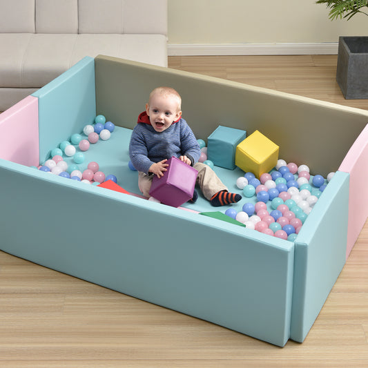 Soft Foam Ball Pit for Toddlers Crawling, 59 x 43 inch Indoor Toy Kids Ball Pool Playpen, Foldable & Portable Easy Clean Babies Soft Ball Pool, Balls NOT Included