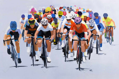 Cycling competition - 12x18 Print on canvas