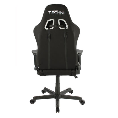 Techni Sport TS-F44 Fabric Ergonomic High Back Racer Style PC Gaming Chair, Black